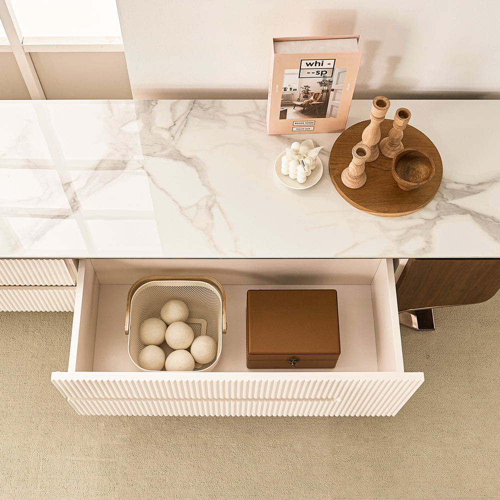 벨아르크 세라믹거실장 템바보드수납장 높은 tv다이서랍장 티비다이