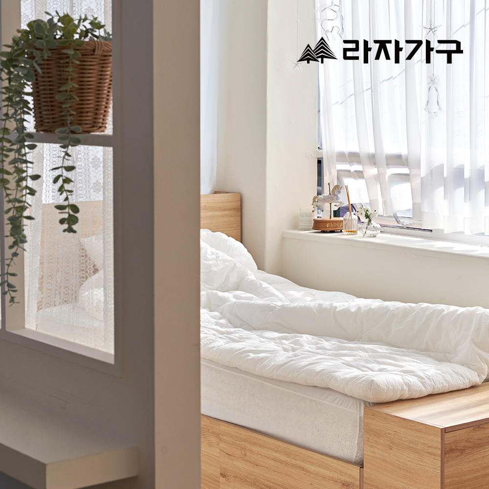 라자가구 누아 수납 서랍 침대 퀸 Q 타이트탑, 낮은헤드_내추럴 - 상세 이미지 2