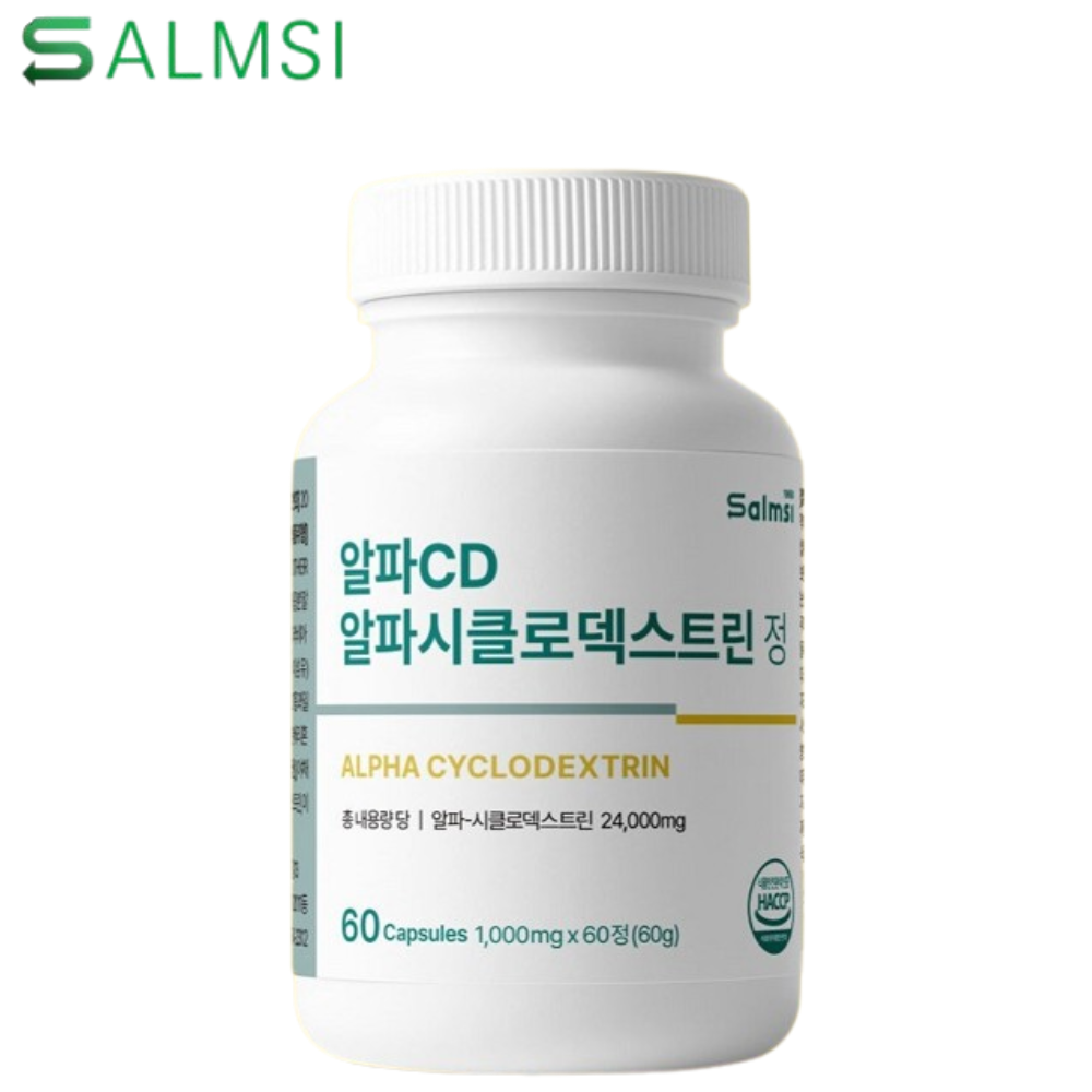 살므시 알파 CD 알파시클로 덱스트린 정 60정 1박스 2개월 고함량 난소화성말토덱스트린 - 메인 이미지