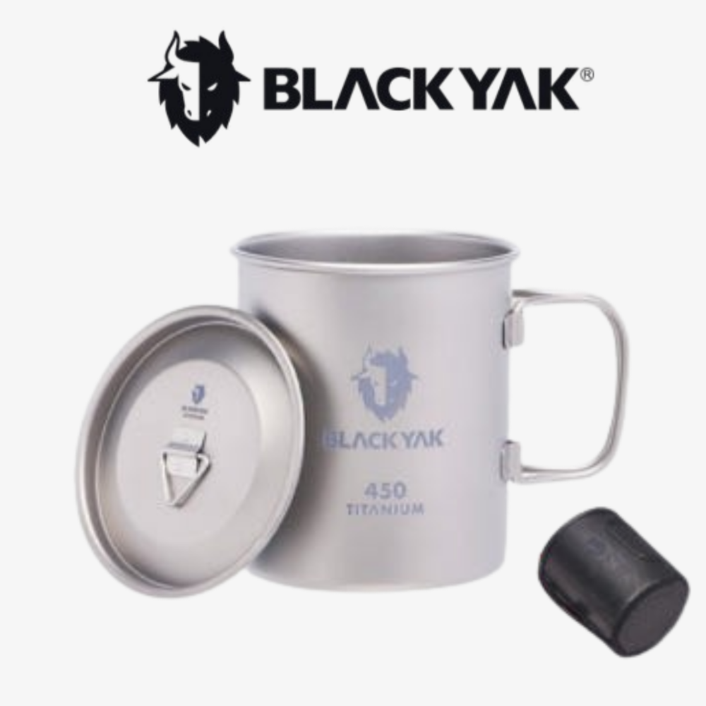 블랙야크 등산 캠핑 티탄 싱글컵 뚜껑 수납케이스 포함 450ml 머그컵 2BYXXX4922 - 상품 이미지