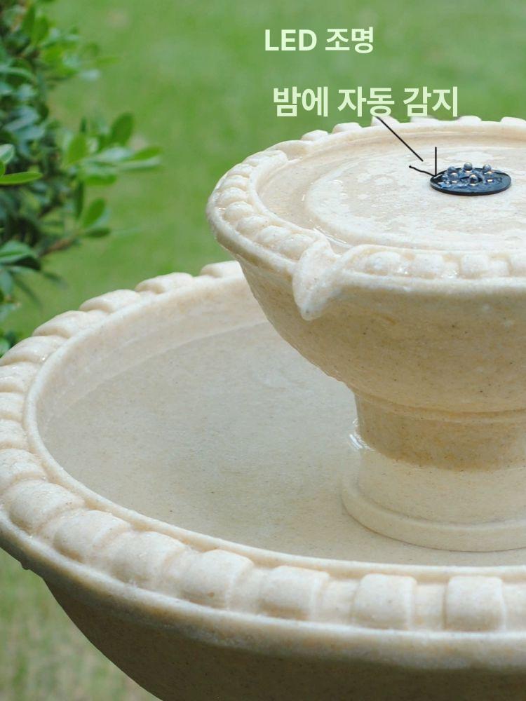 실내정원 유럽분수대 인공폭포 카페 정원분수대 호텔 베이지 사암 - 상세 이미지 4