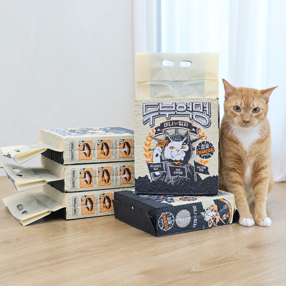 두부혁명 먼지없는 고양이 두부모래 슬림입자 2.5kg x 5개입