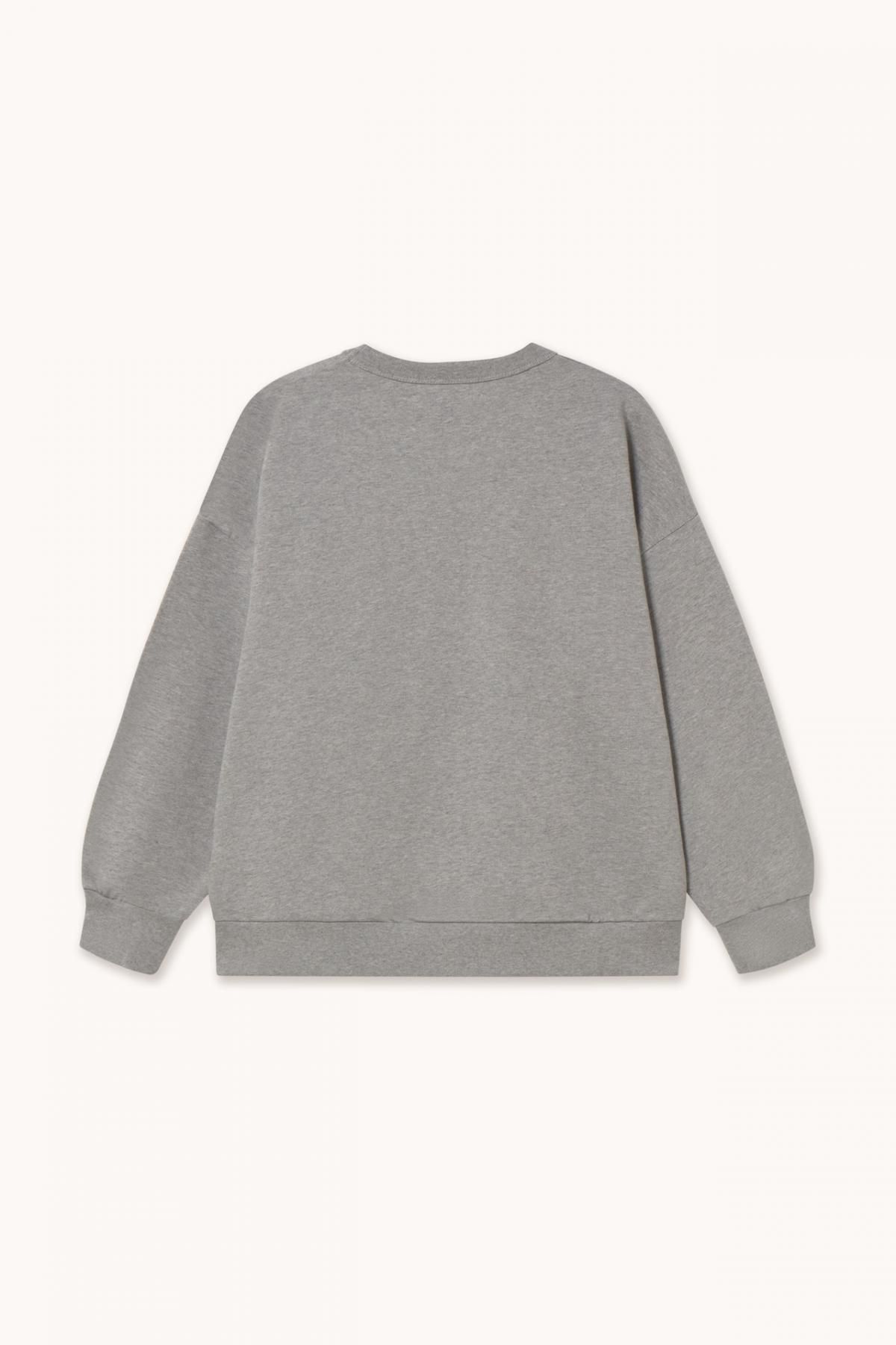 타이니코튼 그레이 베이직 오버핏 텍스트 맨투맨 AW25-790R58 ONE COLOR - 상세 이미지 2