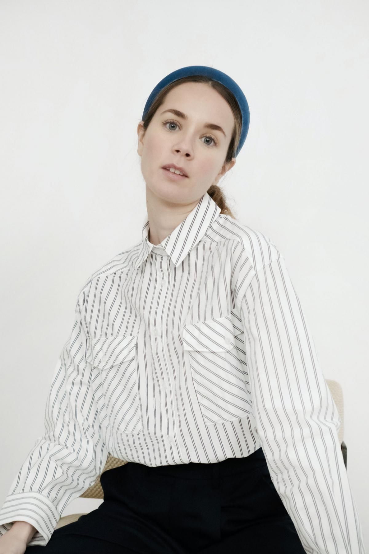 타이니코튼 릴렉스핏 스트라이프 긴팔 셔츠 AW25-624S22 ONE COLOR - 상세 이미지 3