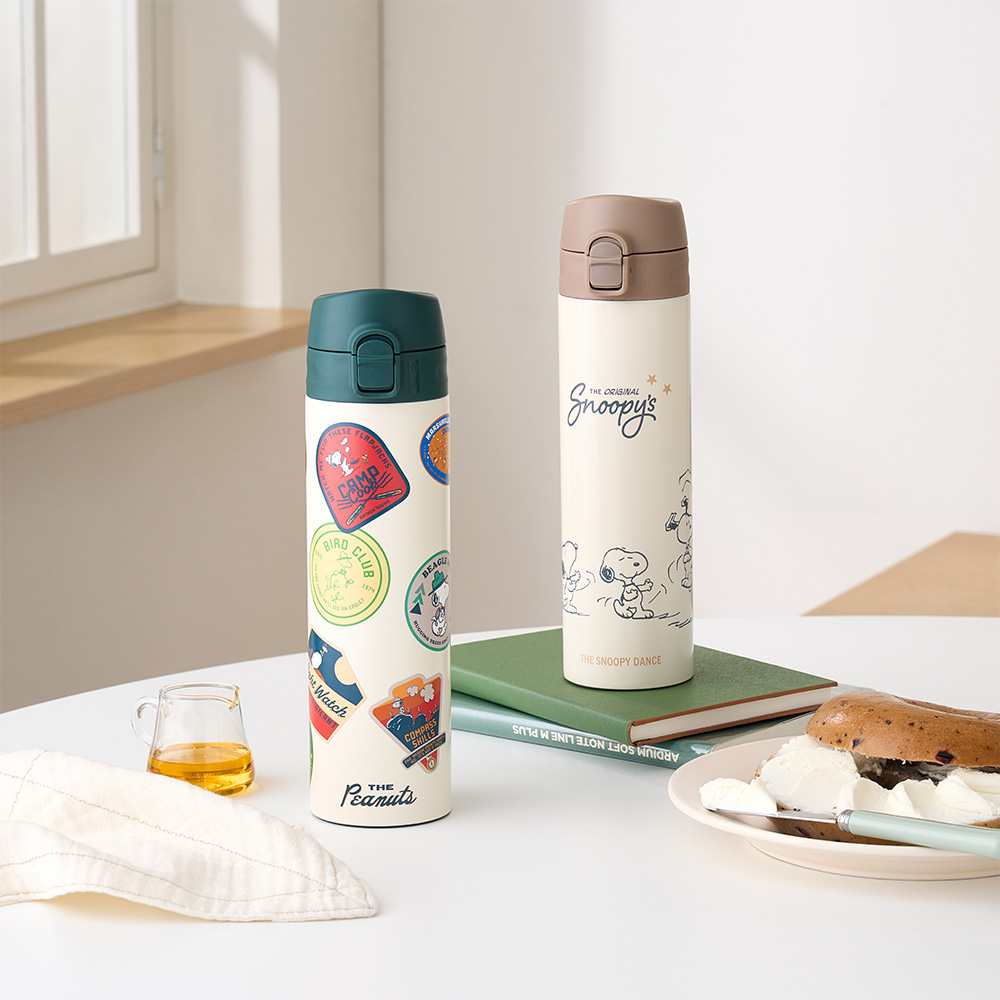 락앤락x피너츠 스누피 슬림핏 원터치 텀블러 400ml 이미지 3