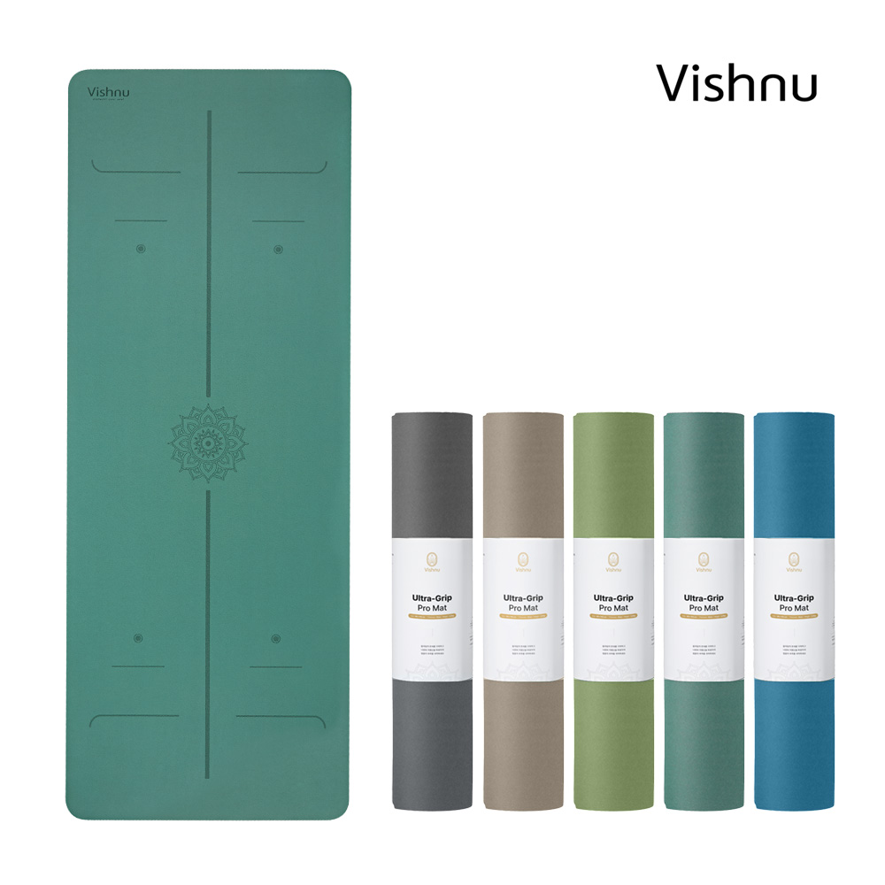 비슈누 요가매트 6mm 라인 논슬립 천연고무 요가 매트 KCL 통과 몰입