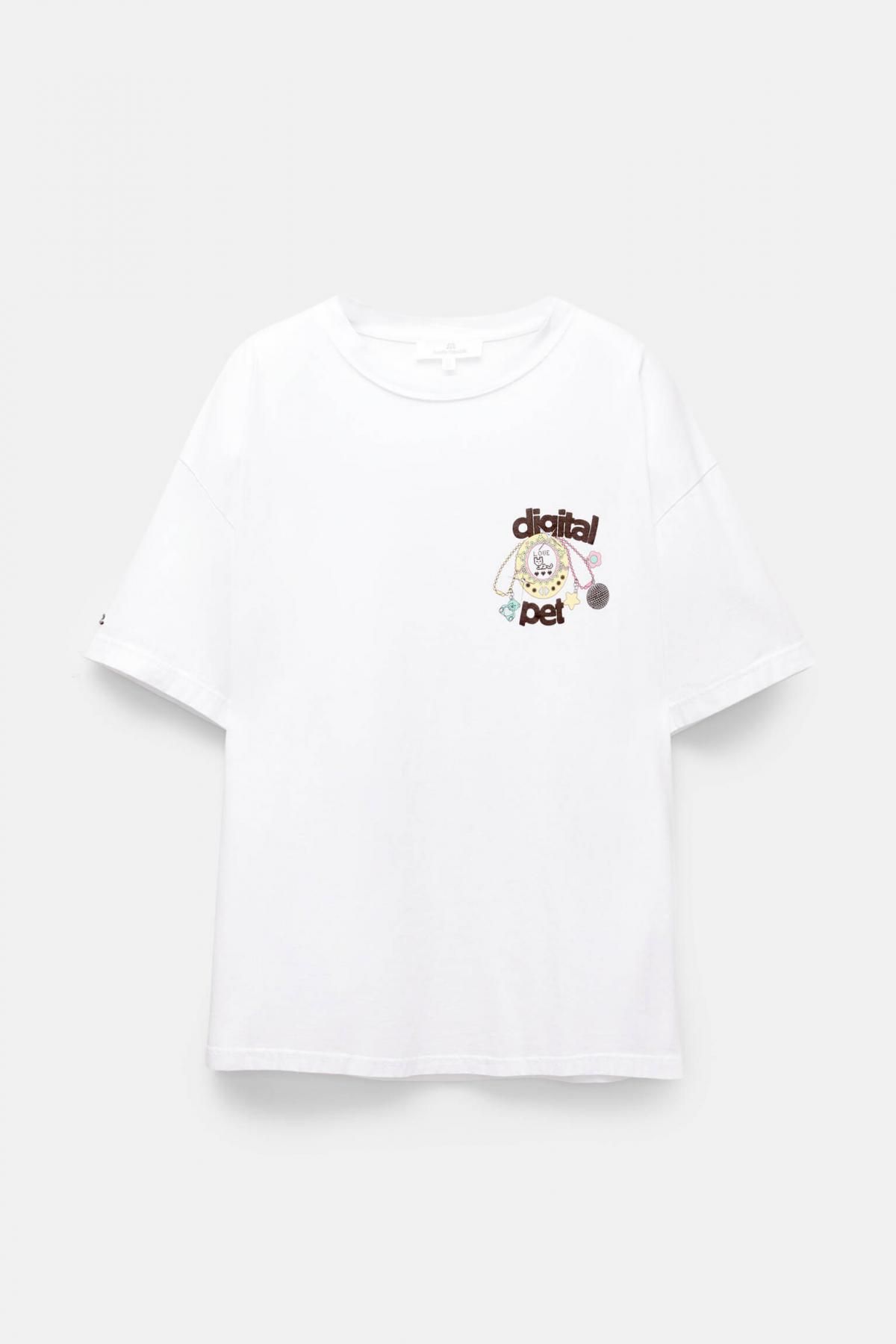 풀앤베어 오버사이즈 디지털펫 그래픽 반팔 티셔츠 7150/356 OFF WHITE - 상품 이미지