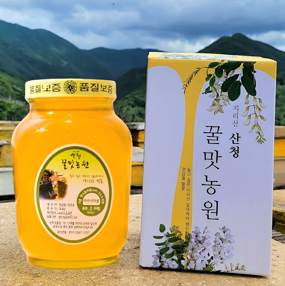 산청 꿀맛농원 지리산 자연 벌꿀 아카시아 꿀 2.4kg병 제품 이미지