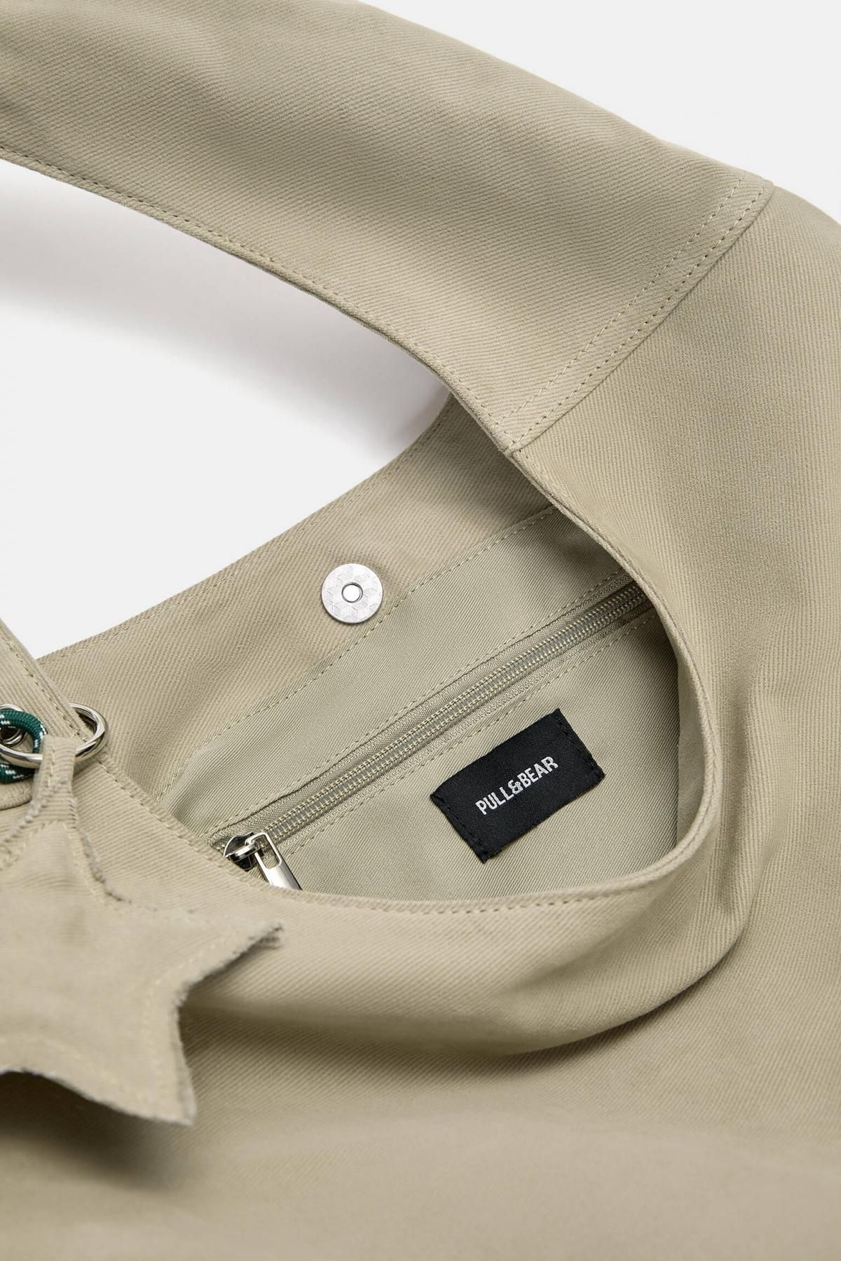 풀앤베어 스타 참 캔버스 쇼퍼백 4015/640 BEIGE - 상세 이미지 5