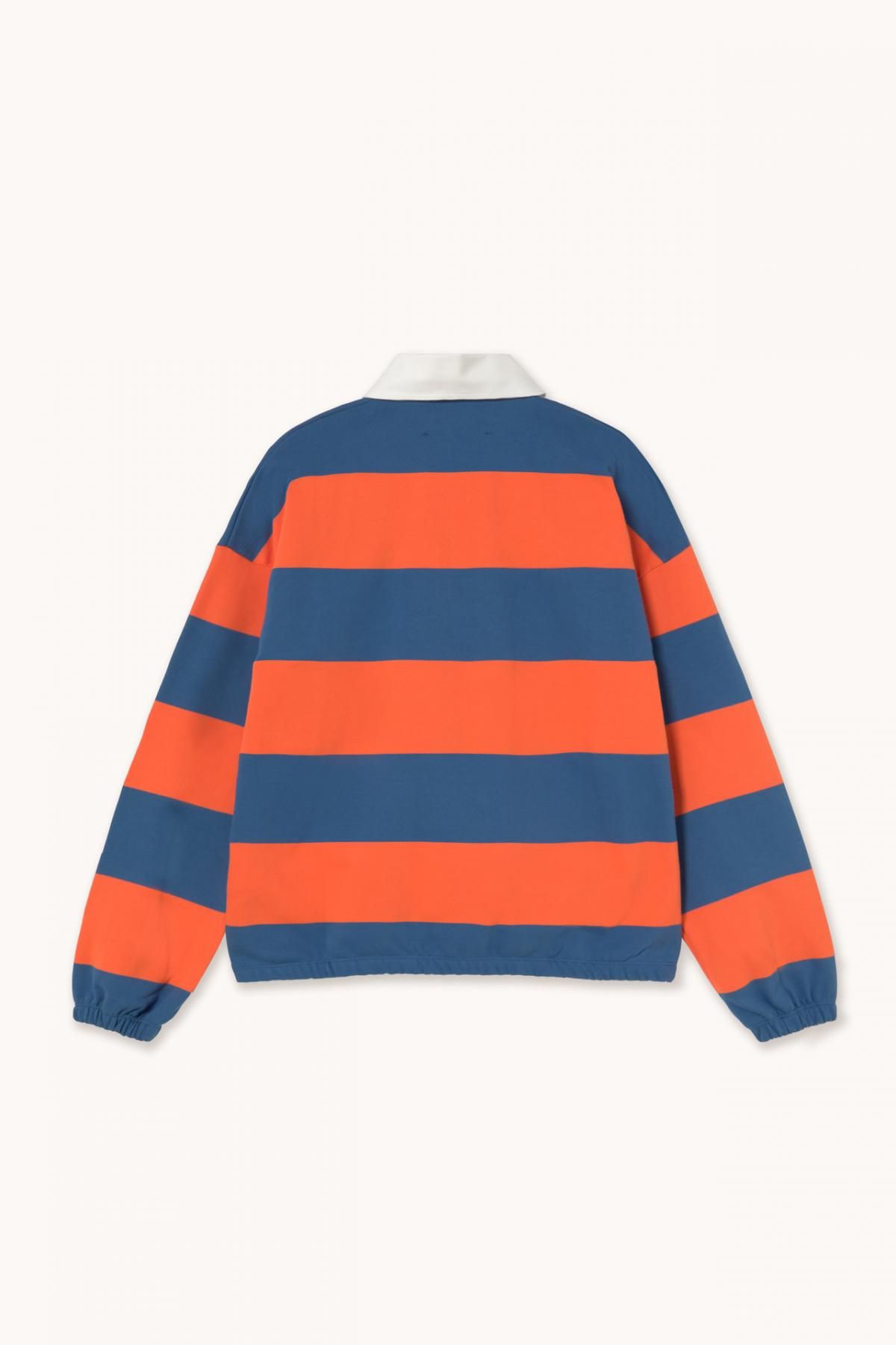 타이니코튼 네이비 오렌지 스트라이프 럭비 폴로 셔츠 AW25-778S43 AZUL MARINO CLARO / ROJO VERANO - 상세 이미지 2