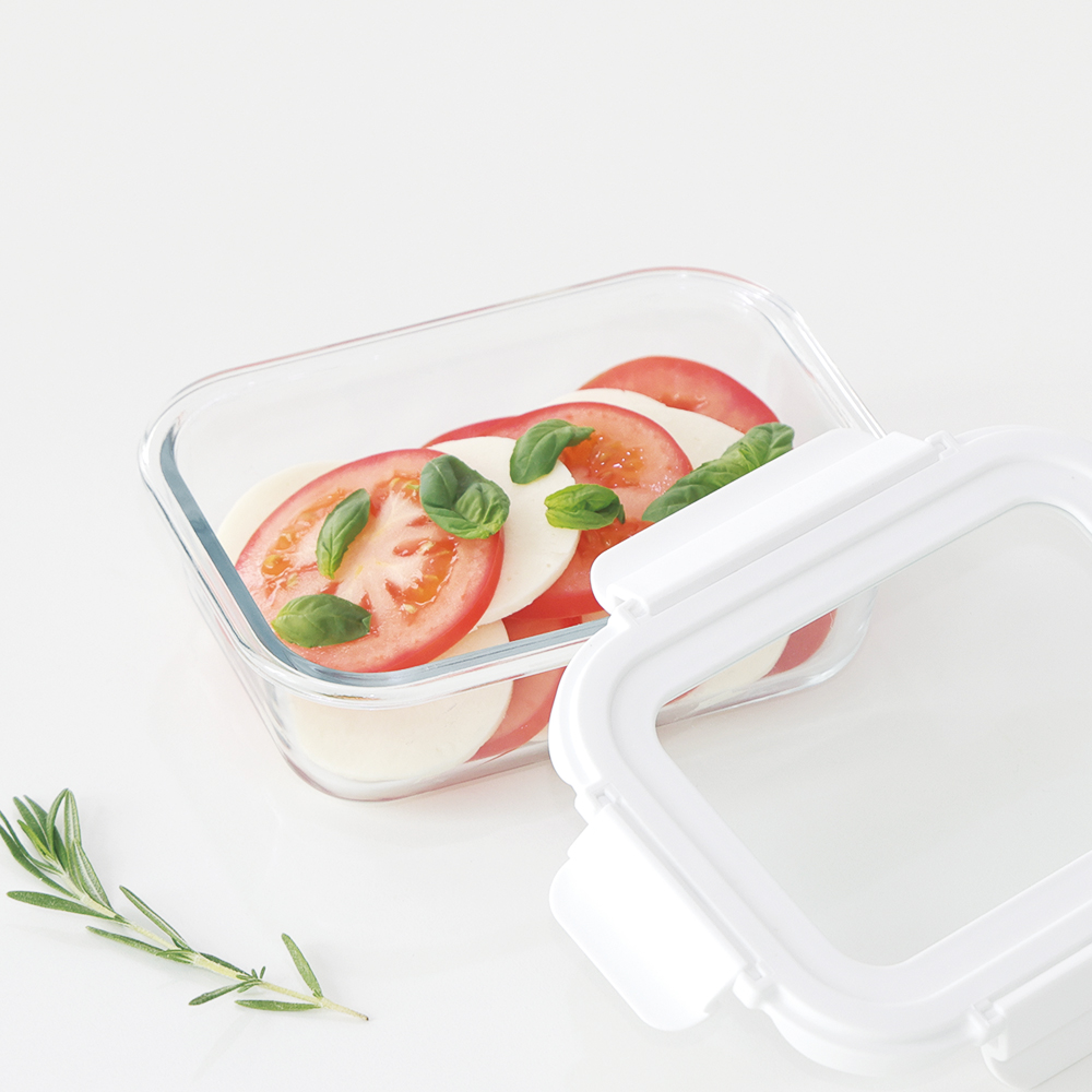 네오플램 클린 내열유리 반찬통 밀폐용기세트 12종, 직사각, 1세트