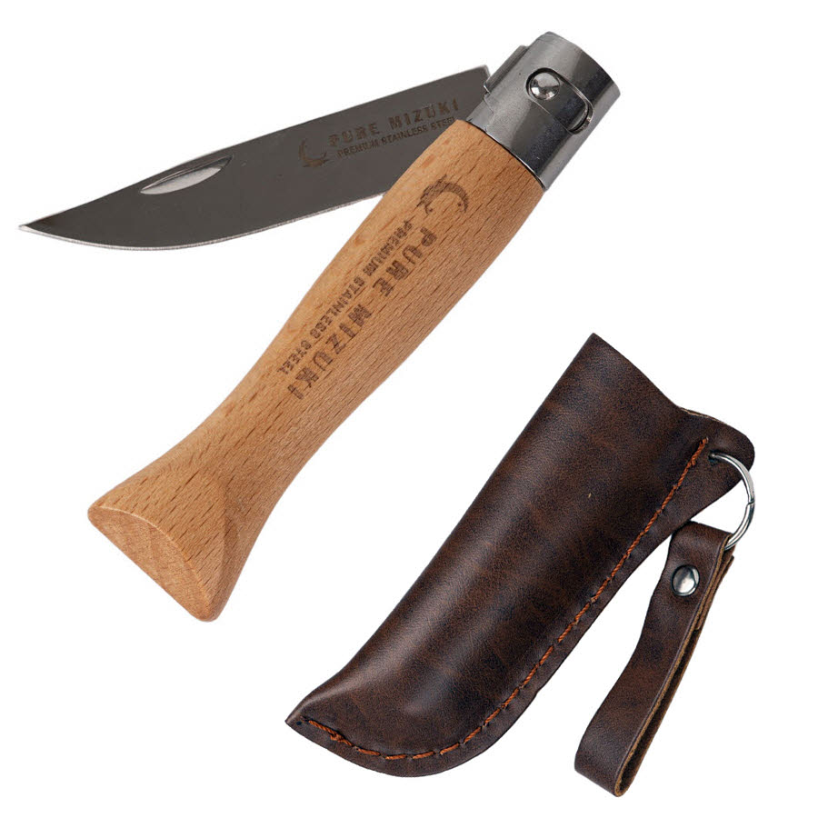 퓨어미즈키 캠핑용 폴딩 접이식 케이스 나이프 세트