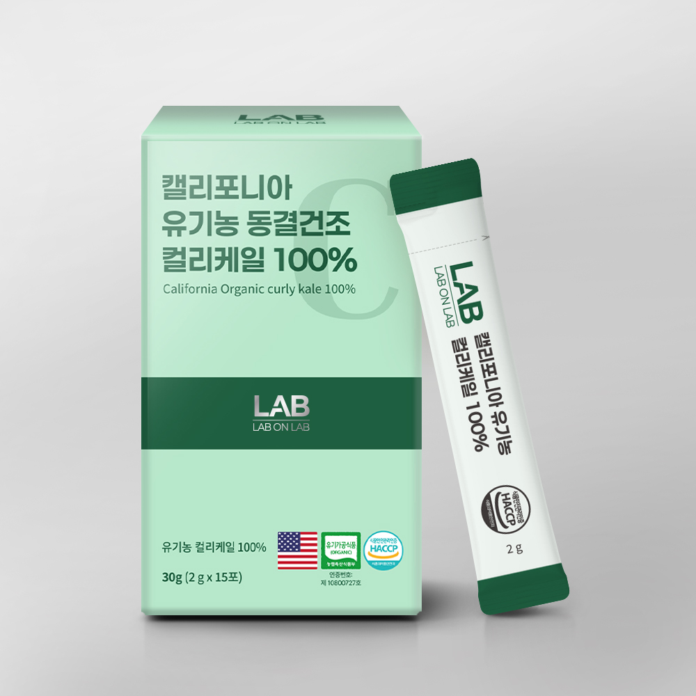 랩온랩 유기농 동결건조 컬리케일 100% 2g 15포, 1개 - 상세 이미지 2