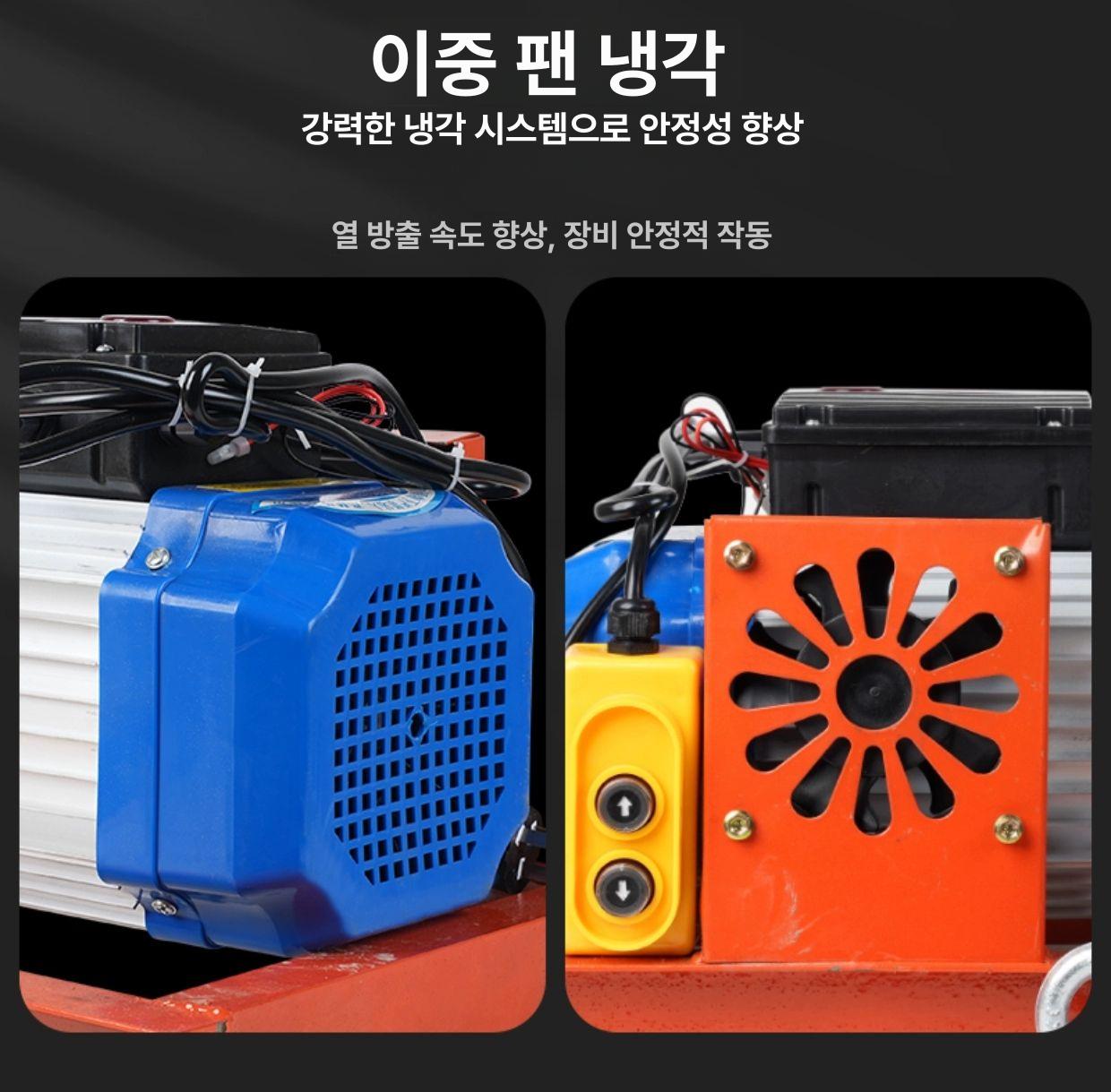 케이블 윈치 도르래 휴대용 기중기 와이어 견인기 우인치 220V 2.5t 휴대용 윈치 유선형 - 상세 이미지 5