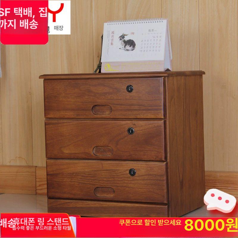 다용도 우드원목 높은 팬트리 폭좁은 슬림수납장 49너비-78높이 커피색 4층 잠금 - 상세 이미지 2
