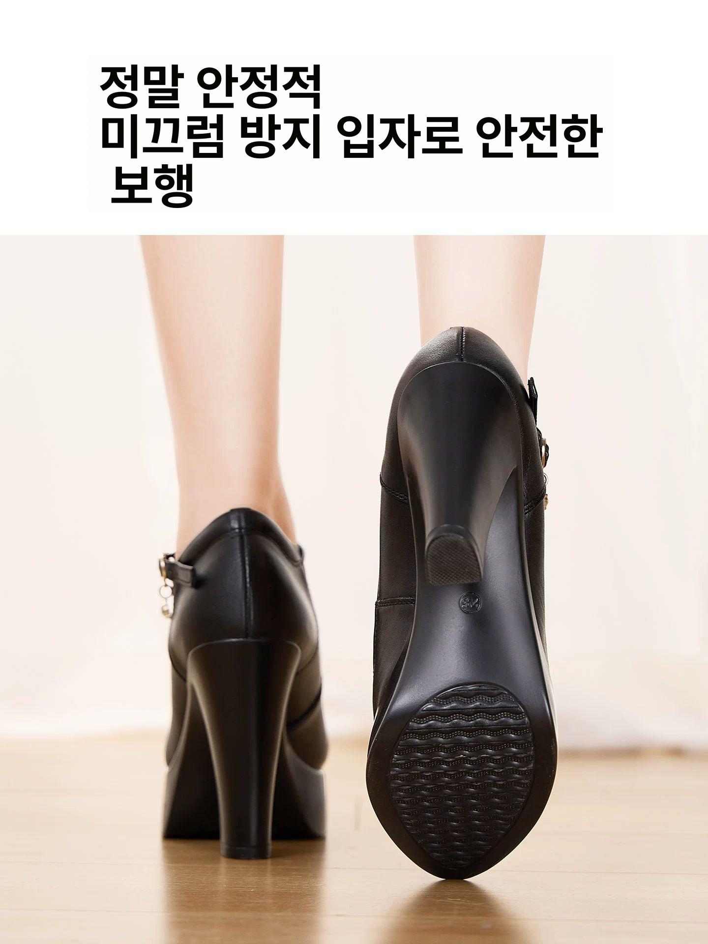 웨딩 키높이 구두 가보시 본식 촬영 신부 8919 블랙 9CM - 상세 이미지 5