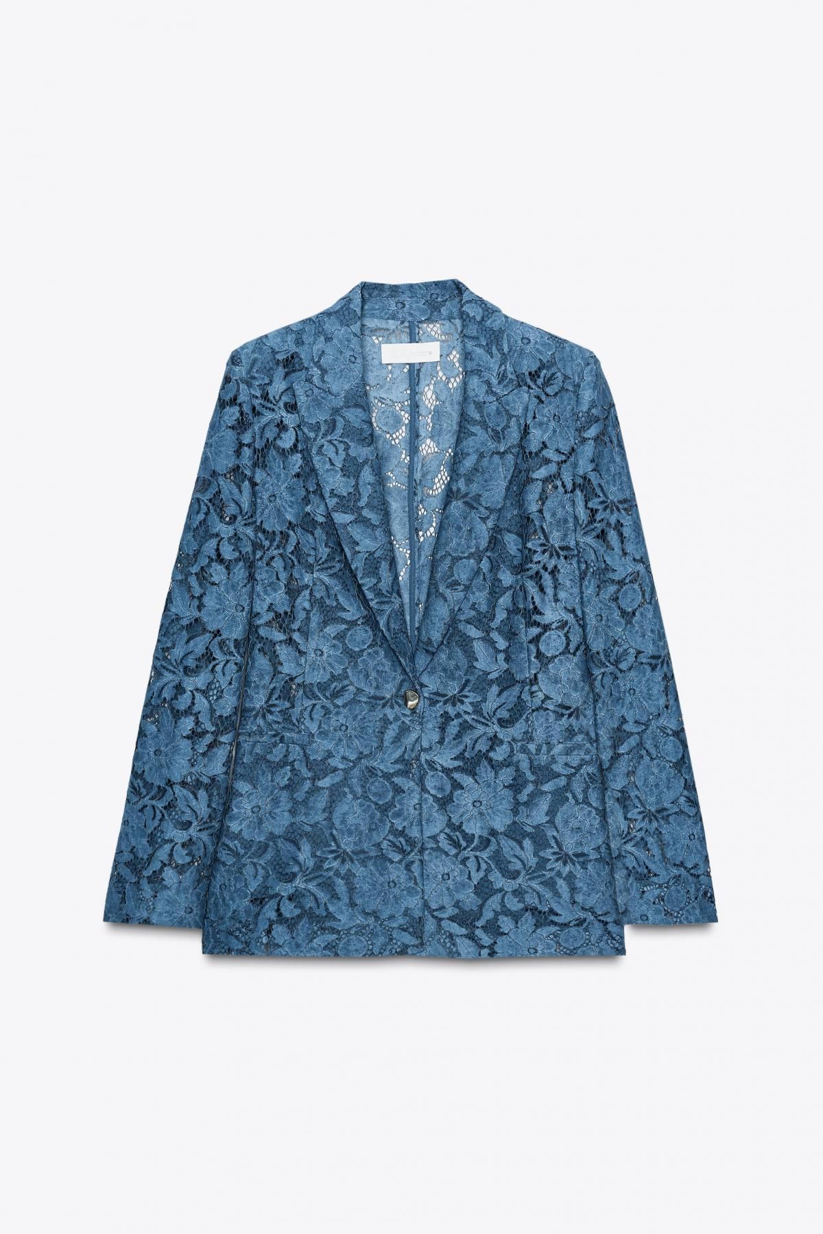자라 플라워 레이스 블레이저 8366/846 BLUE - 상품 이미지