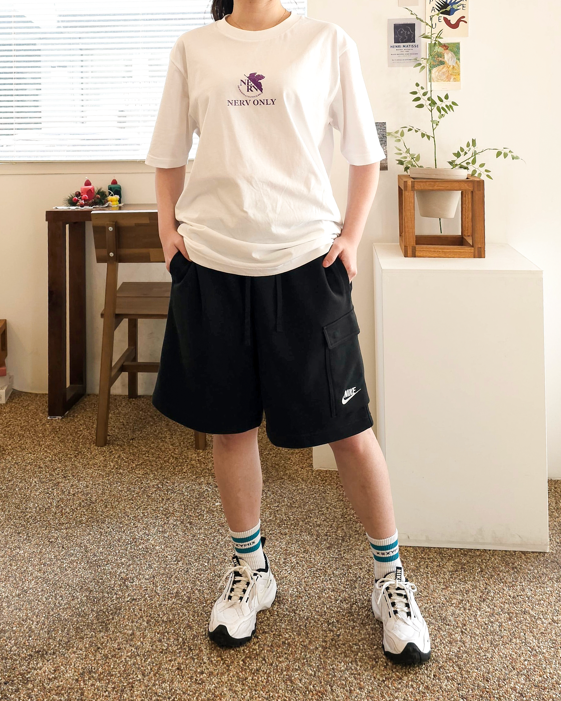 나이키 프렌치테리 트레이닝 카고 반바지 쇼츠 버뮤다 팬츠 DD7015블랙, M - 상세 이미지 3