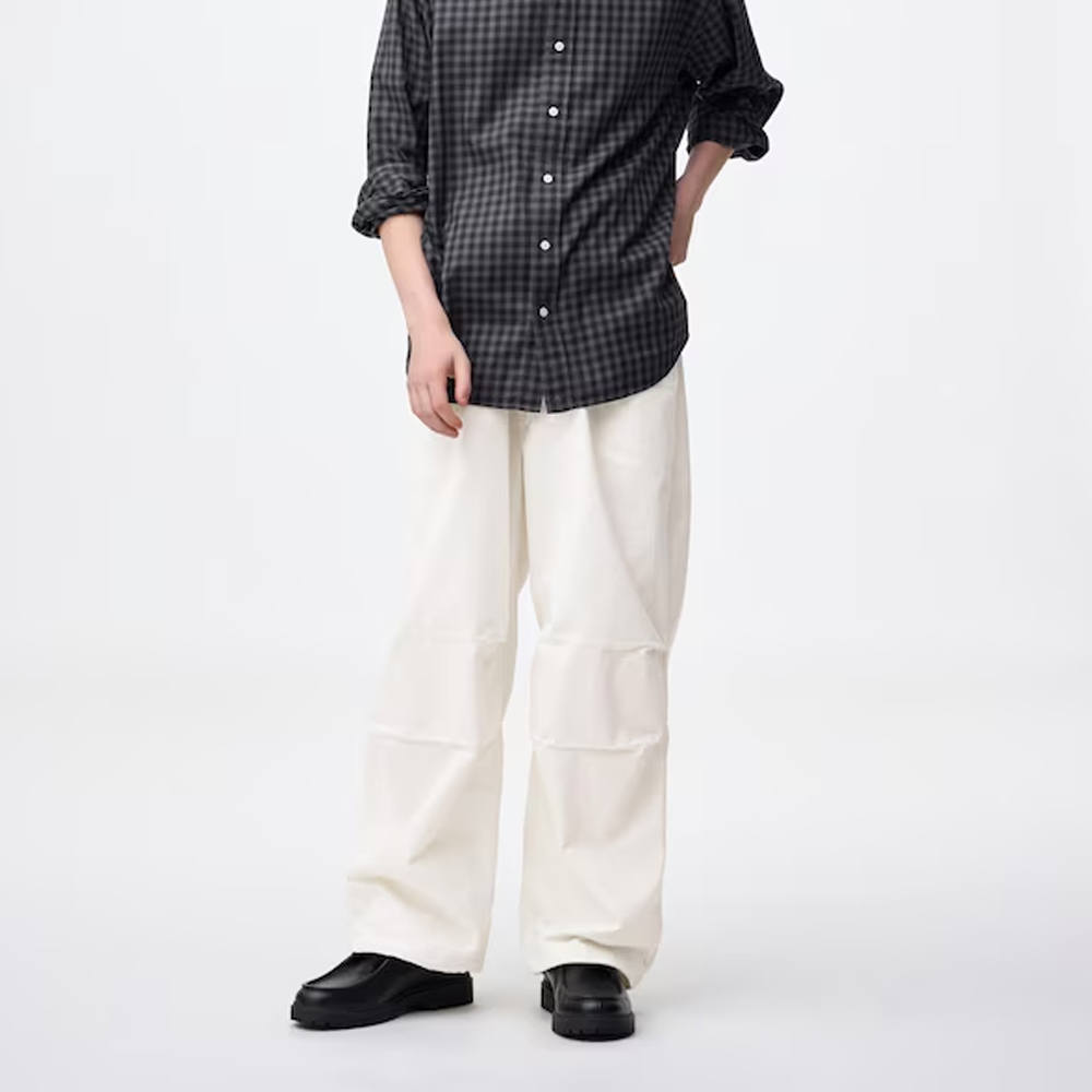 지유 바지 와이드 파라슈트 팬츠 밴딩 남녀공용 357966 - 상세 이미지 3