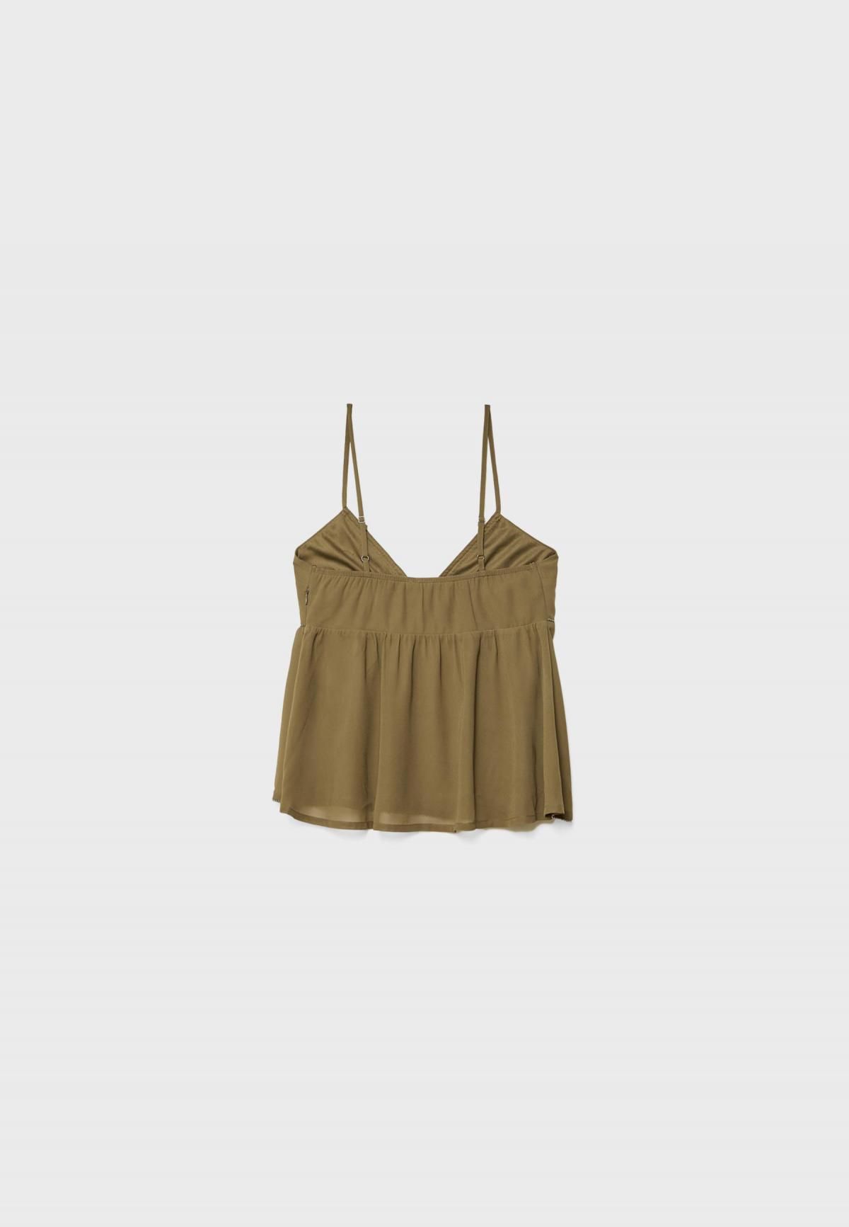 스트라디바리우스 보헤미안 비즈 자수 루즈핏 스트랩 탑 6211/772 KHAKI - 상세 이미지 2