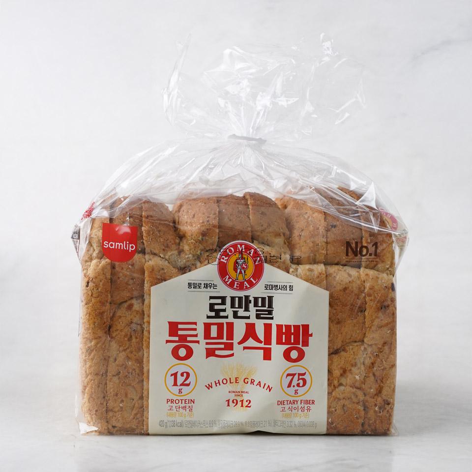 메가마트 삼립 천연 효모로 만든 로만밀 통밀식빵 420g - 상품 이미지