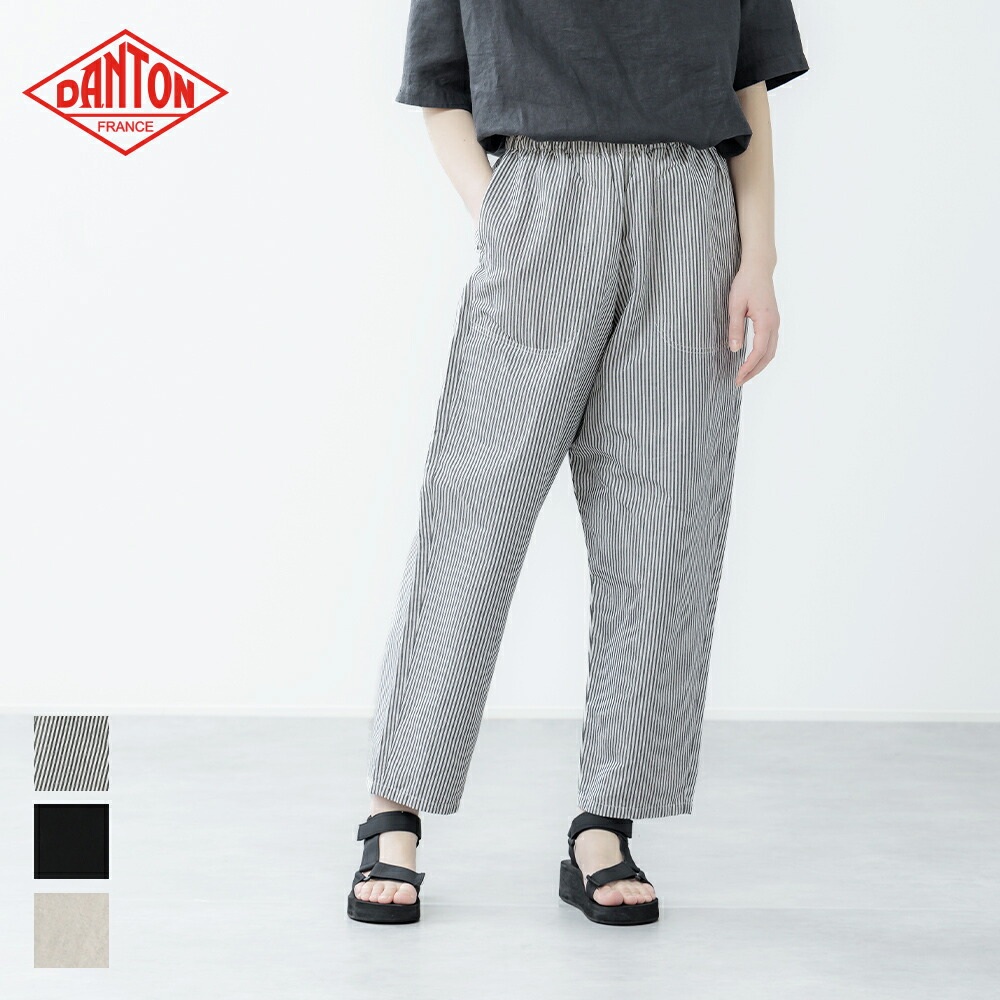단톤 여성 크롭팬츠 면 린넨 혼방 JD-2540WEL/LHP 38 블랙에크루스트라이프 - 상품 이미지