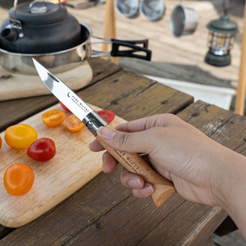 퓨어미즈키 캠핑용 폴딩 접이식 케이스 나이프 세트