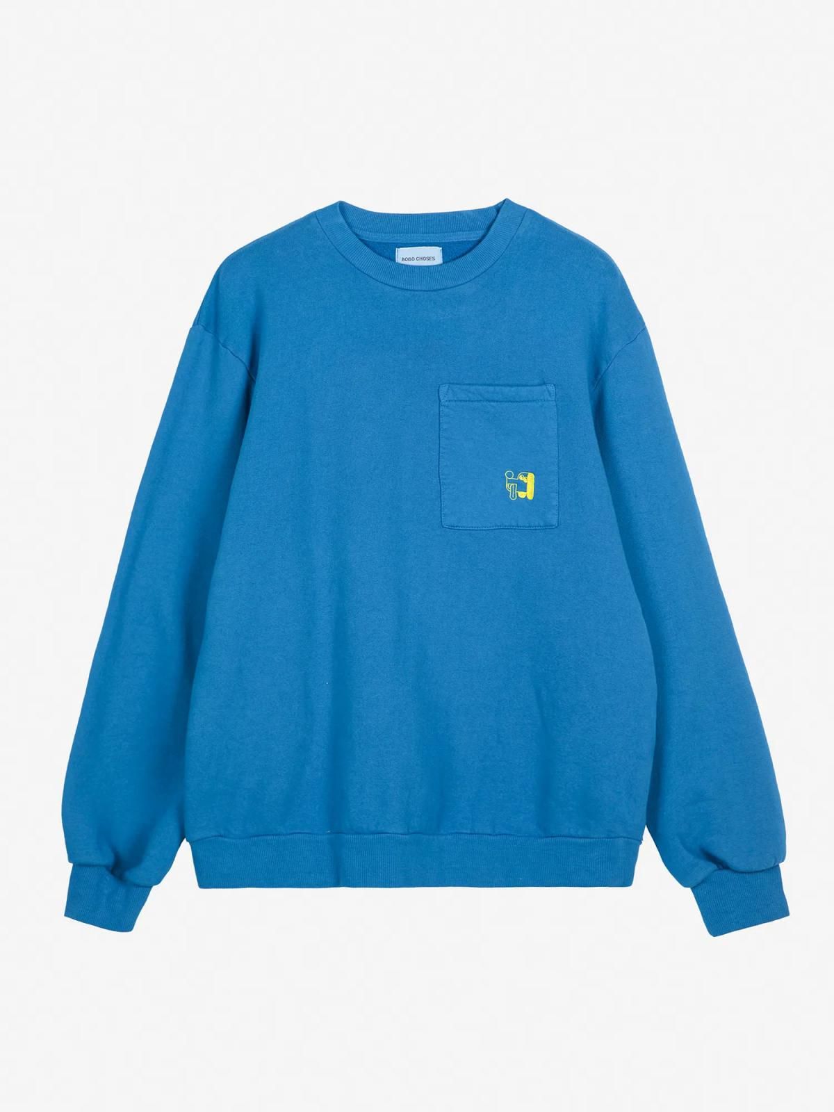 보보쇼즈 멀티컬러 오가닉코튼 루즈핏 맨투맨 B225AE003 ONE COLOR - 상품 이미지