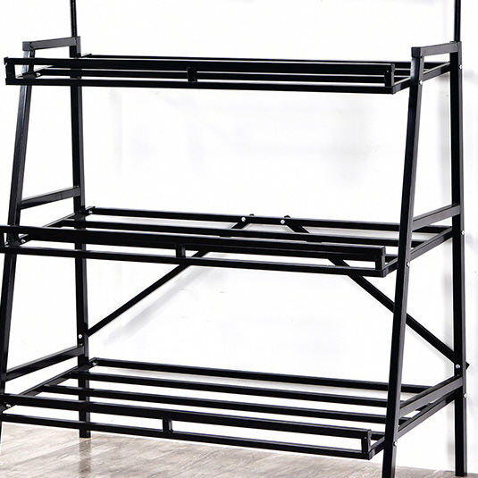 더우글 과일진열대 마트 과자 야채 매대 미니팬트리 3단, 120x60x156cm, 딥브라운 - 상세 이미지 3