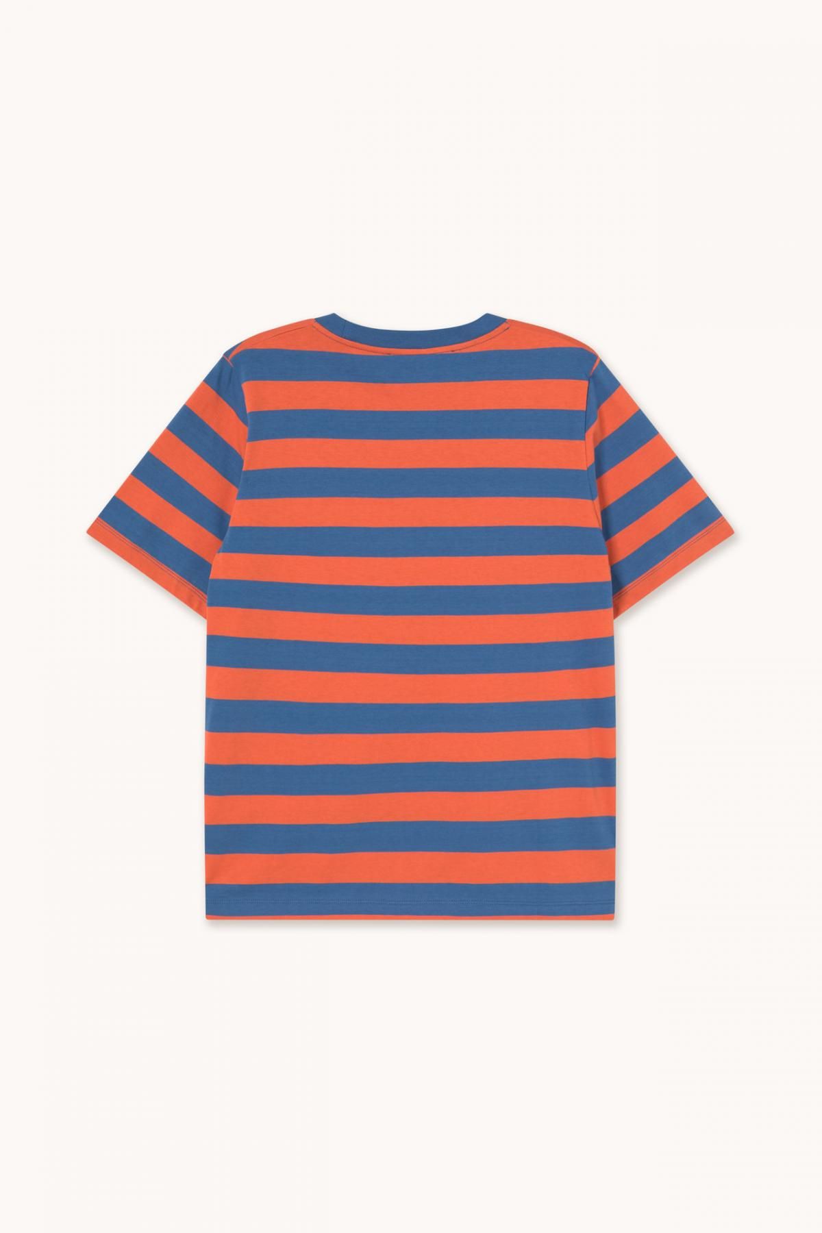 타이니코튼 스트라이프 네이비 레드 반팔 티셔츠 AW25-776S43 AZUL MARINO CLARO / ROJO VERANO - 상세 이미지 2
