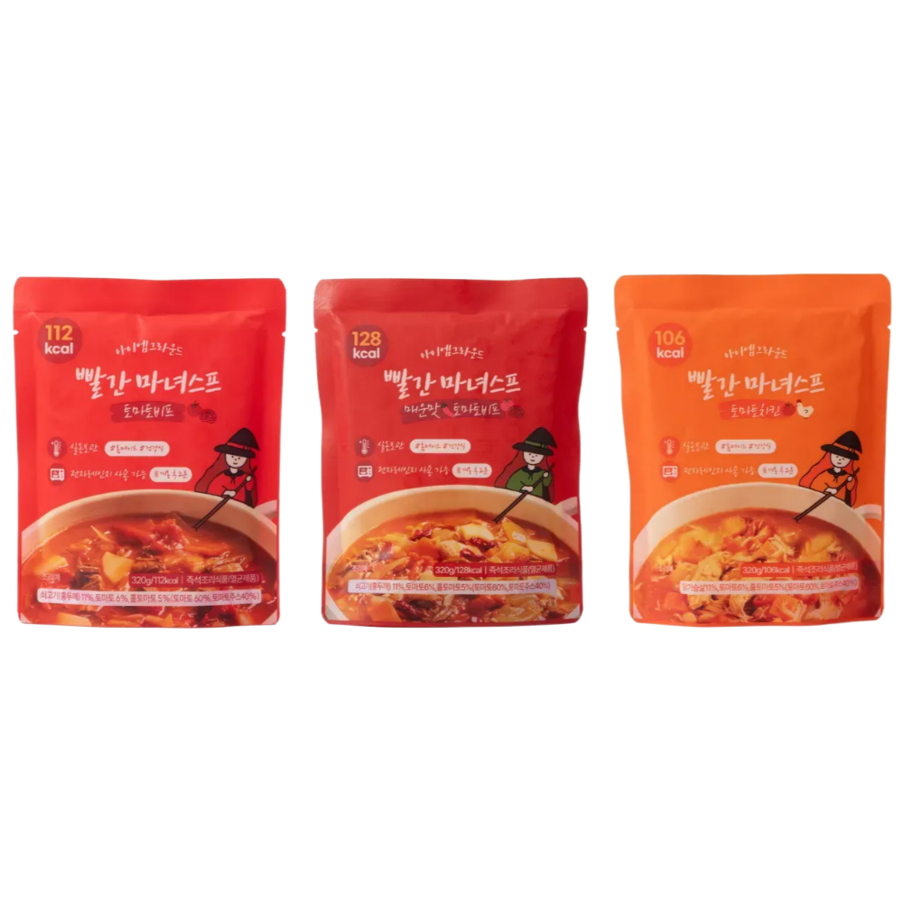아이엠그라운드 마녀스프 320g 3종 맛보기 저속노화 다이어트 식단 아침식사대용 토마토스튜 - 상품 이미지