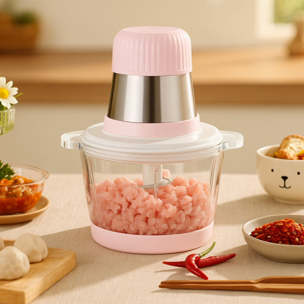 키친아트 멀티 전동다지기 가정용 마늘분쇄기 믹서기 마늘박피기