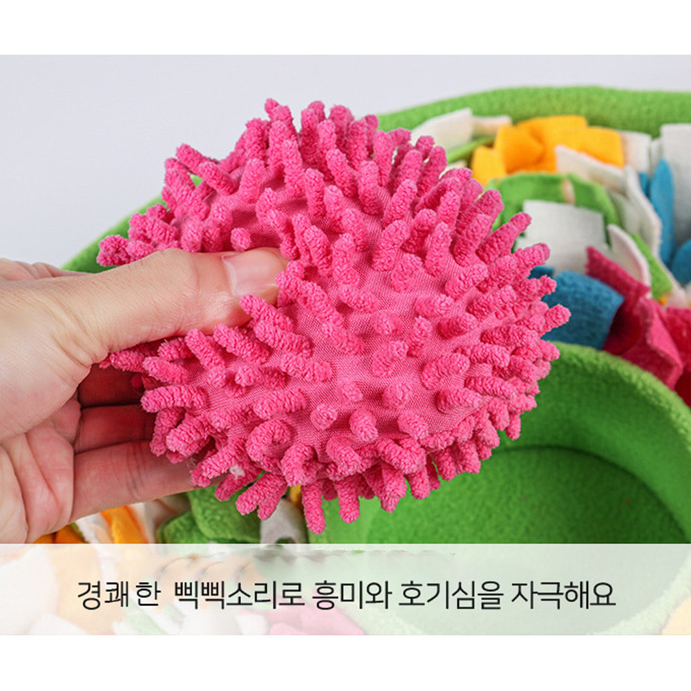 개과천선 센트 원형 애견 강아지 노즈워크 매트 훈련 장난감 - 상세 이미지 4