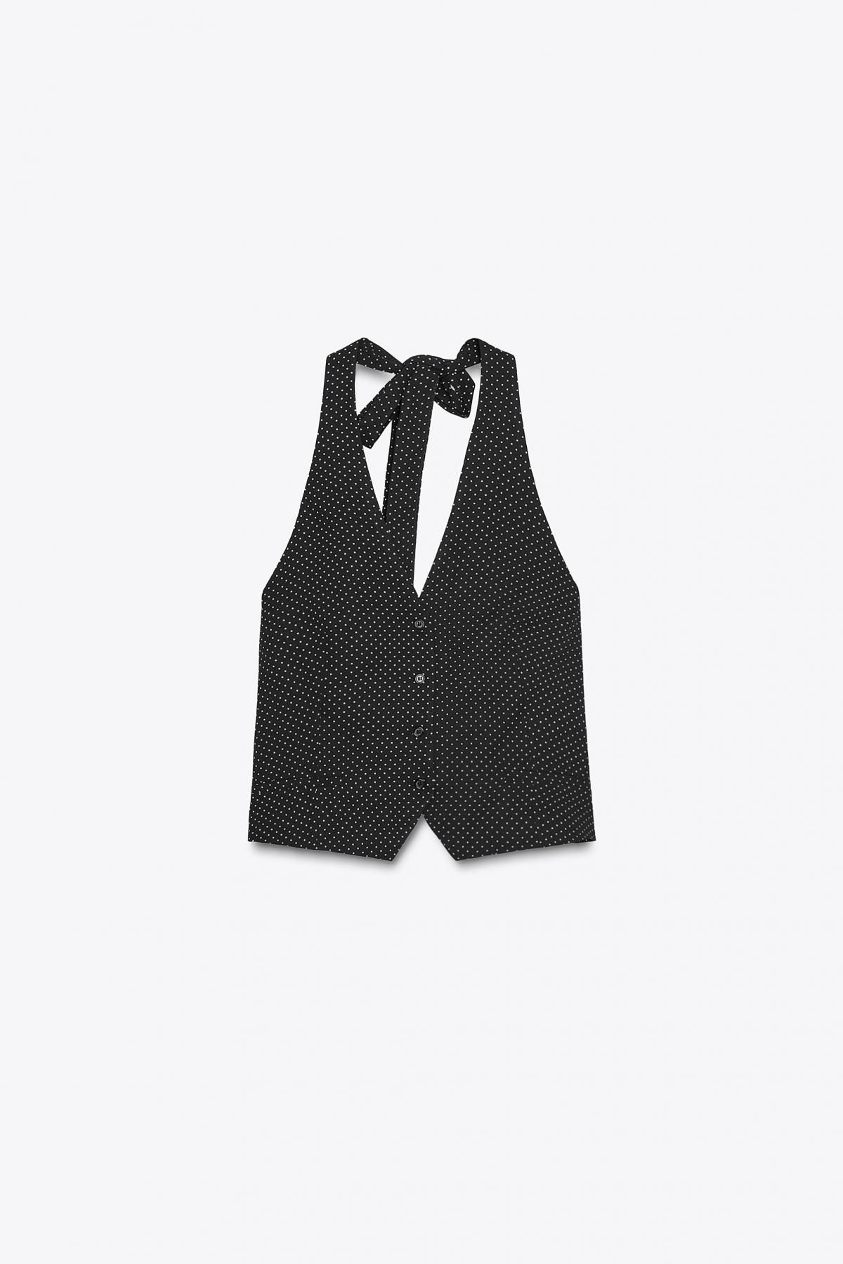 자라 도트패턴 베스트 탑 2010/777 BLACK / WHITE - 메인 이미지