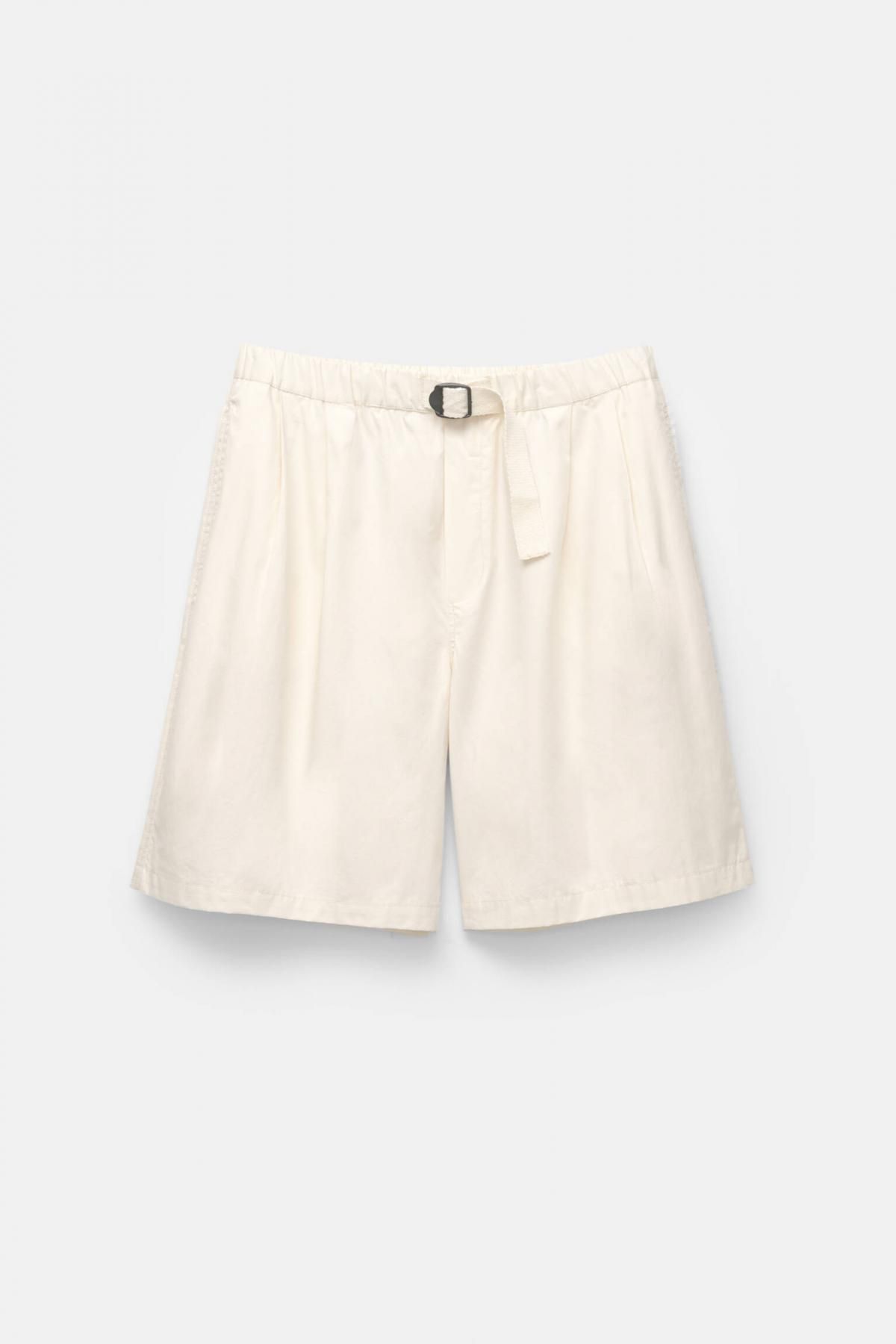 풀앤베어 테크니컬 코튼 화이트 벨트 버뮤다 반바지 7696/332 LIGHT BEIGE - 메인 이미지