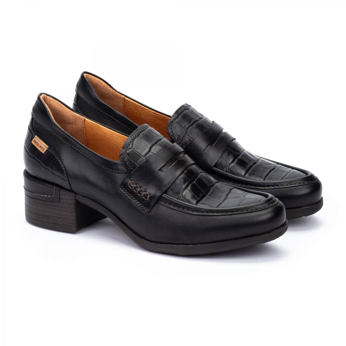 피콜리노스 청키힐 컴포트 힐 펌프스 MALAGA W6W-3916C1 BLACK - 상세 이미지 2