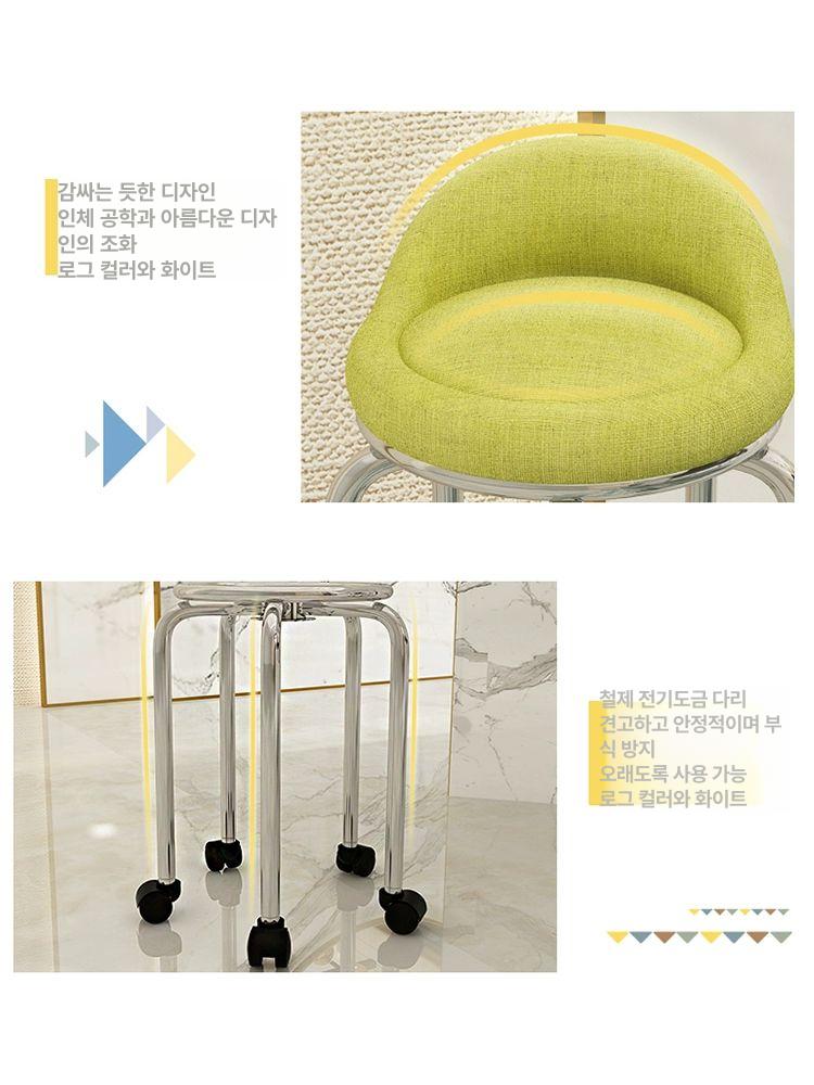 이동식 바퀴의자 낮은 바퀴달린의자 슬라이딩 청소용 블랙물결바퀴낮은형실버 - 상세 이미지 5