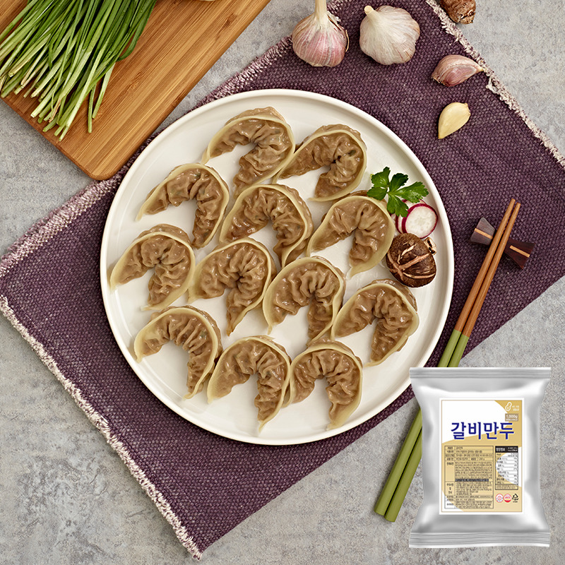 자연가득 갈비만두 1kg - 상품 이미지