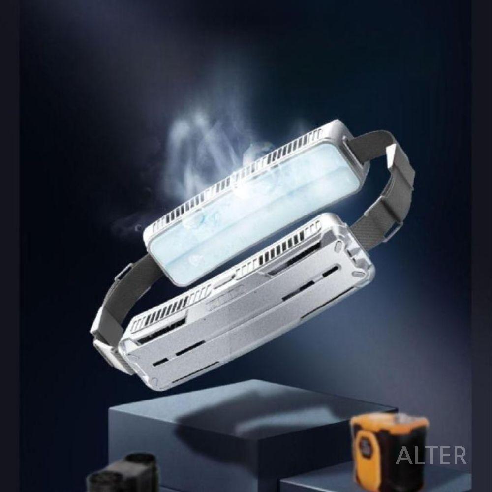 충전식 허리 벨트 휴대용 선풍기 바디팬 블루-5코어 팬 5000mAh - 상세 이미지 2