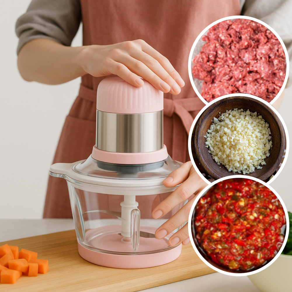 키친아트 멀티 전동다지기 가정용 마늘분쇄기 믹서기 마늘박피기