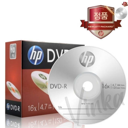 빈카 DVD-R 16X 슬림 개별포장 4.7GB 120min 10개 공CD 공씨디