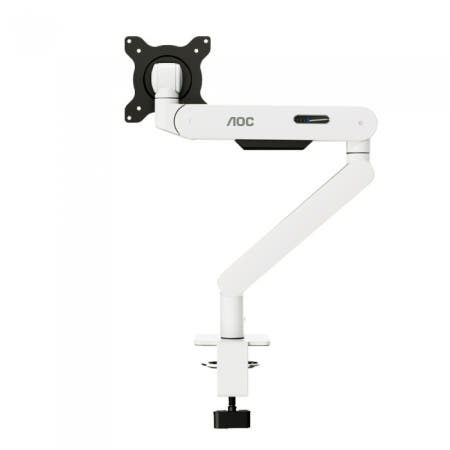 알파스캔 AOC AM400 글래시어 화이트 싱글 모니터암