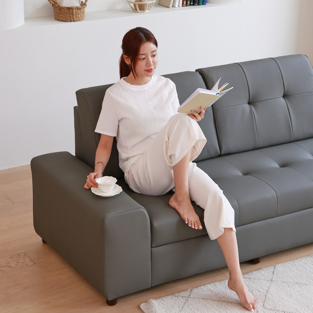 헤르본 CL라텍스 가죽 2인용 3인용 꺼짐없는 탄탄한 쇼파 소파 스툴세트