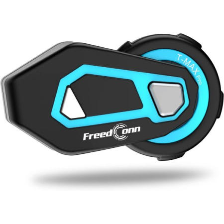 FreedConn [해외]프리드콘 TMAX PRO 오토바이 헬멧 블루투스 헤드셋, CVC 노이즈 캔슬링 기능이 있는 통신 시스템, 스테레오 음악, 6인승 0.75m/1200m 인터콤, 듀얼 디바이스