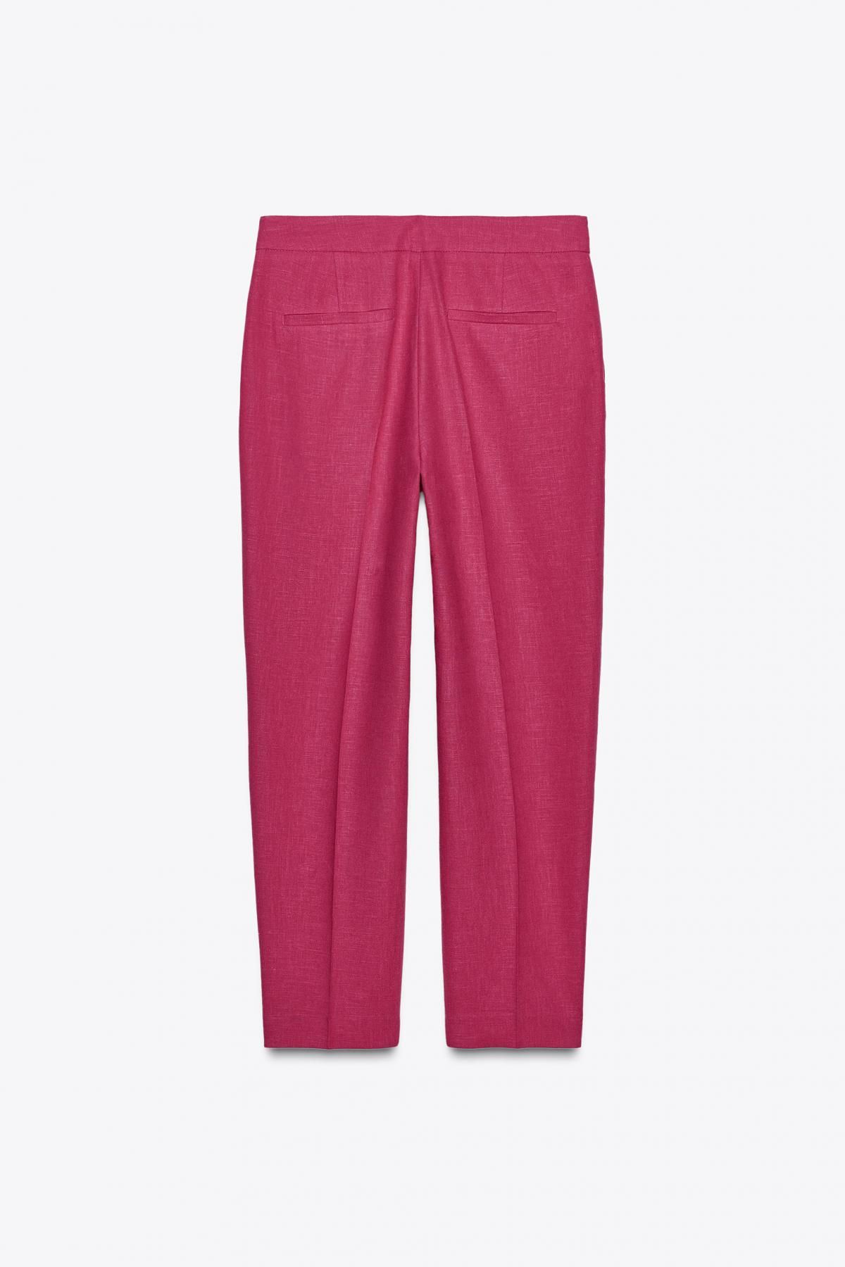 자라 하이웨이스트 핑크 슬림 팬츠 8503/390 FUCHSIA - 상세 이미지 4
