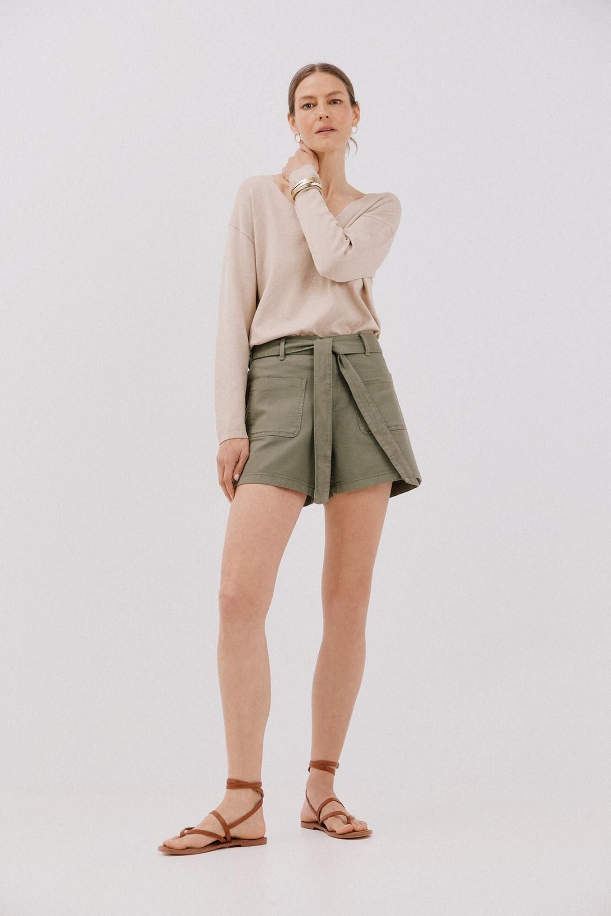 꼬르떼피엘 유틸리티 리본 벨트 카키 반바지 8242051 KAKI - 상세 이미지 3