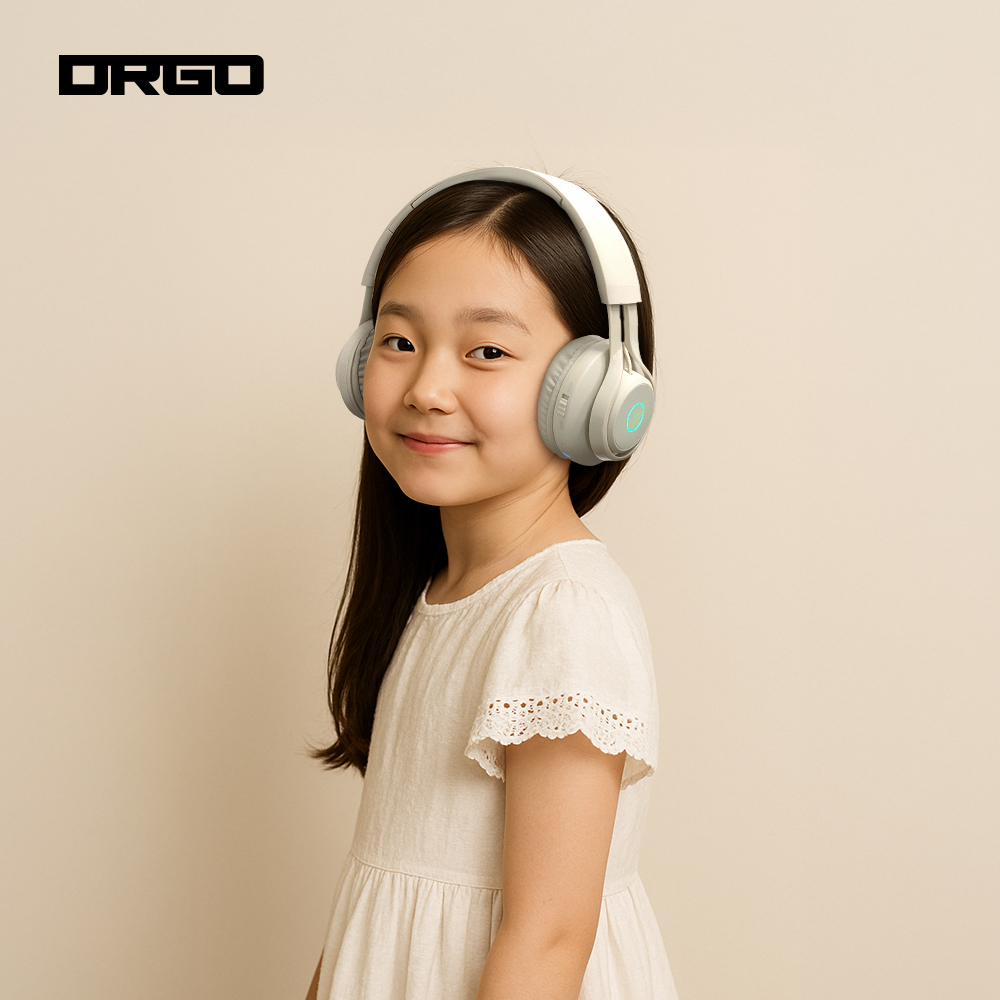 디알고 어린이 청력보호 무선 블루투스 헤드폰 BH07C 카키