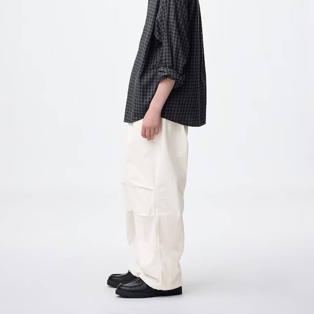 지유 바지 와이드 파라슈트 팬츠 밴딩 남녀공용 357966 - 상세 이미지 5