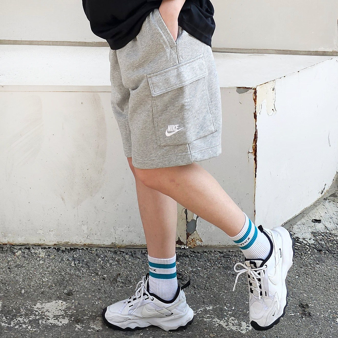 나이키 프렌치테리 트레이닝 카고 반바지 쇼츠 버뮤다 팬츠 DD7015그레이, 2XL - 상세 이미지 3