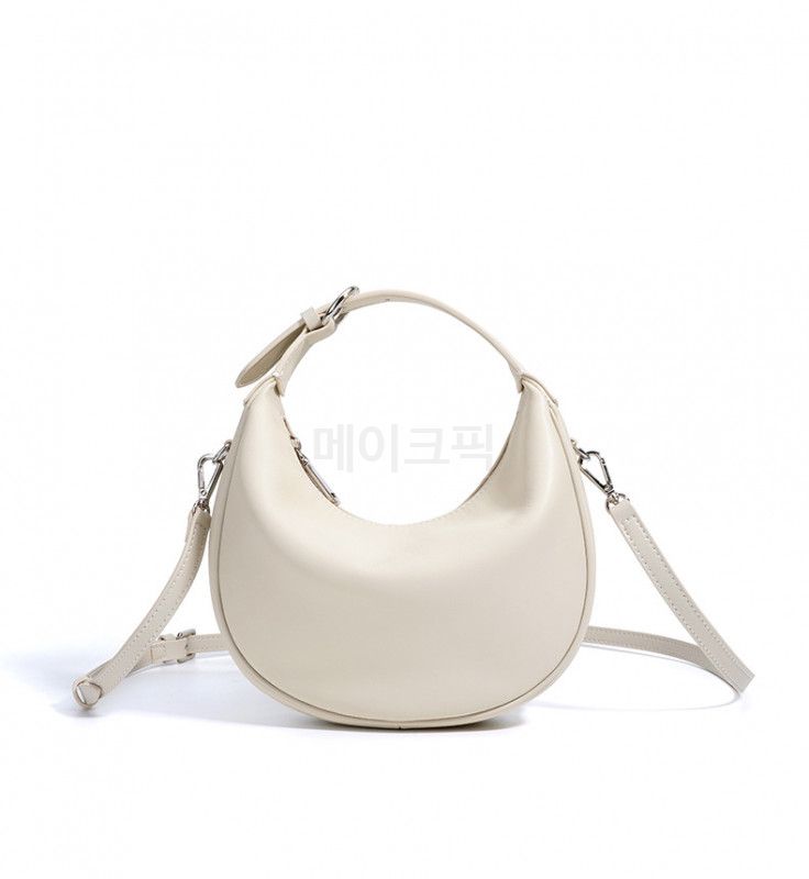 여성 소가죽 숄더백 클래식 반달 디자인 데일리 핸드백 출퇴근용 고급스러운 스타일 편안한 착용감 - 상세 이미지 5